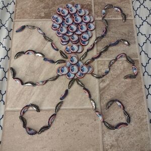 Unique Octopus Bottle Cap Art
